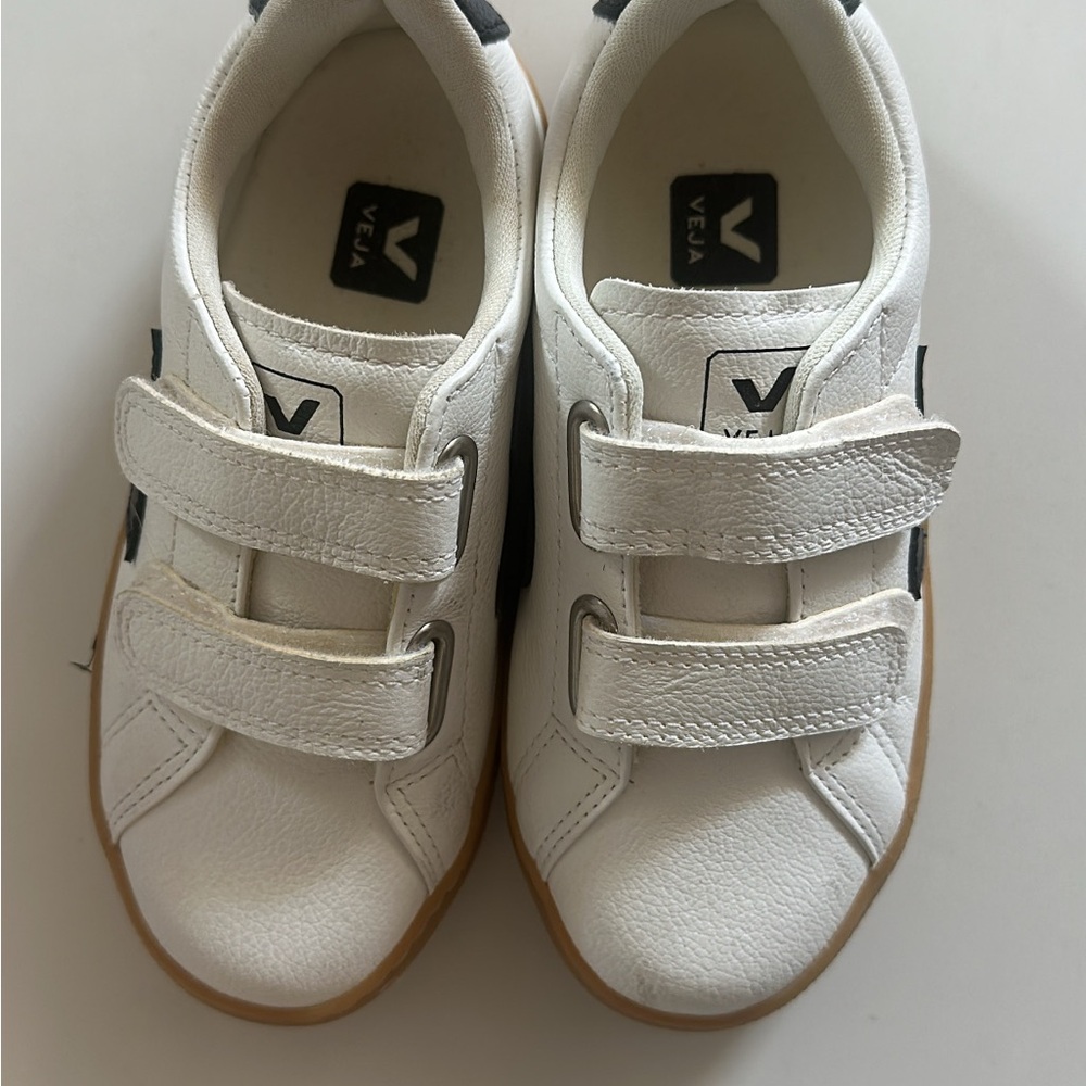 Veja Kids White and Black Sneakers